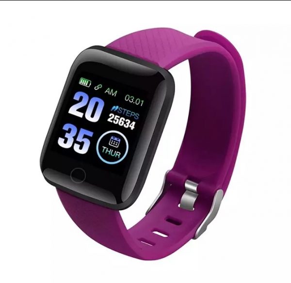 116plus Waterproof Smart Watch Bracelet Heart Rate Blood Fitness Tracker For Android/iOS Smart bracelet running Pedometers (purple)