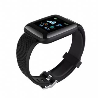 116plus Waterproof Smart Watch Bracelet Heart Rate Blood Fitness Tracker For Android/iOS Smart bracelet running Pedometers (black)