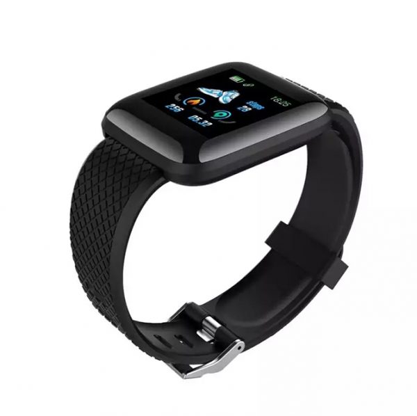 116plus Waterproof Smart Watch Bracelet Heart Rate Blood Fitness Tracker For Android/iOS Smart bracelet running Pedometers (black)