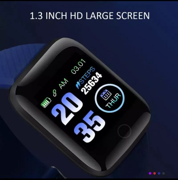 116plus Waterproof Smart Watch Bracelet Heart Rate Blood Fitness Tracker For Android/iOS Smart bracelet running Pedometers (black) - Image 2
