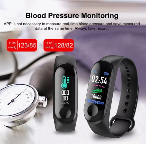Smart Sports Watch Blood Pressure Heart Rate Monitor Message Reminder Bluetooth Waterproof Men Women bracelet kids wrist - Image 3