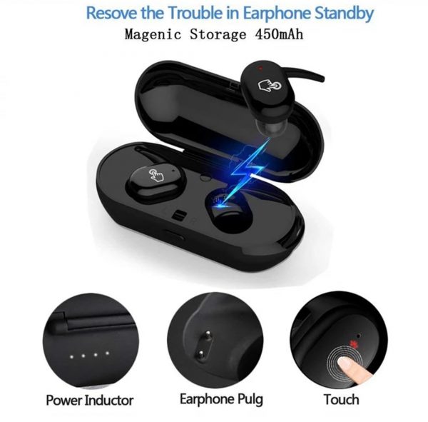 Zeke and Bernie's Y30 TWS Wireless headphones 5.0 Earphone Noise Cancelling Headset Stereo Sound Music In-ear Earbuds For Android IOS smart phone - Image 4