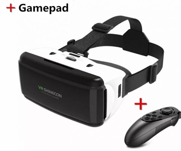 VR Virtual Reality 3D Glasses Box Stereo VR Google Cardboard Headset Helmet for IOS Android Smartphone,Bluetooth Rocker