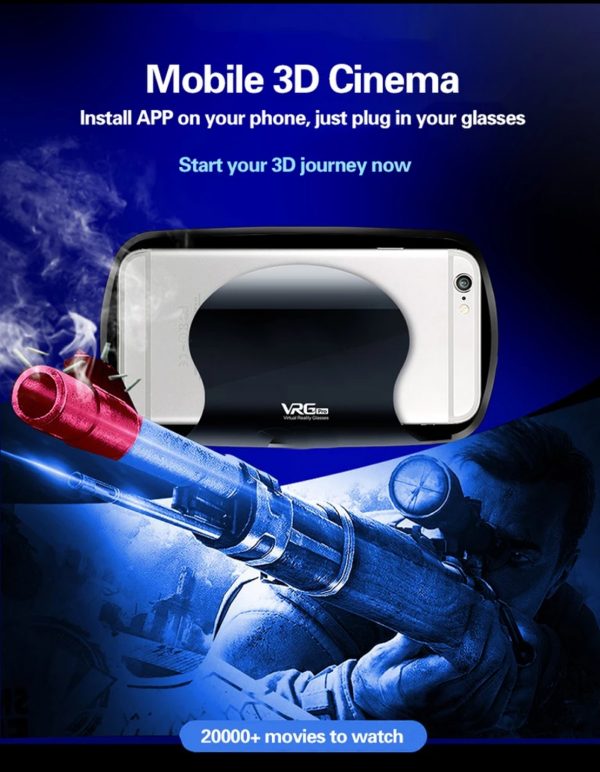 Zeke and Bernie's VR Glasses Virtual Reality Headset 360° VR 3D Glasses Goggles Mobile Phone 2021 VRG Pro 3D VR Glasses Virtual Reality Full - Image 5