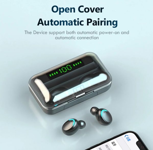 Zeke and Bernie's TWS F9 Bluetooth Earphone V5.0 Stereo Wireless Headset Sport Waterproof Earphones Mini Touch Control Noise Cancelling Headset - Image 2