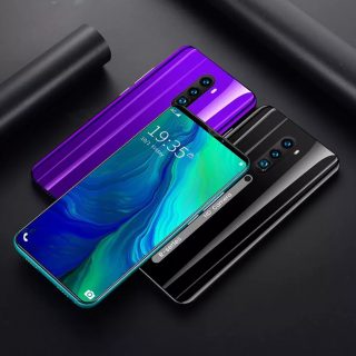 Zeke and Bernie's Rino3 Pro 5.8 Inch Screen Android Phone Purple Water Drop Screen Smartphone Solid Color Mobile Phone Cool Shape Fashion (purple)