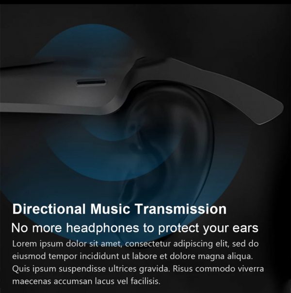 Zeke and Bernie's A3 2 in 1 Smart Sunglasses Wireless Bluetooth Headset BT5.0 Music Glasses Outdoor Cycling Sunglasses Sports Headphones with Mic (men) - Image 4