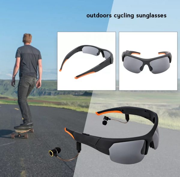 Zeke and Bernie's Sunglasses Camera Headset HD1080P Smart Mini Camera Glasses Multifunctional Bluetooth MP3 Player Sports Accessories 16/32Gb - Image 2
