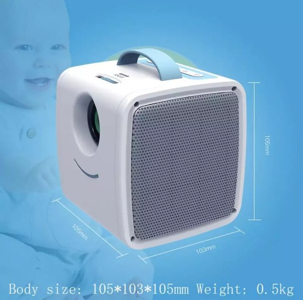 LEJIADA Q2 LED Portable Mini Size 600 Lumen Support 1080p HD Playback HDMI-Compatible USB Movie Projector Home Multimedia Player, can be used with power bank (Blue) - Image 4