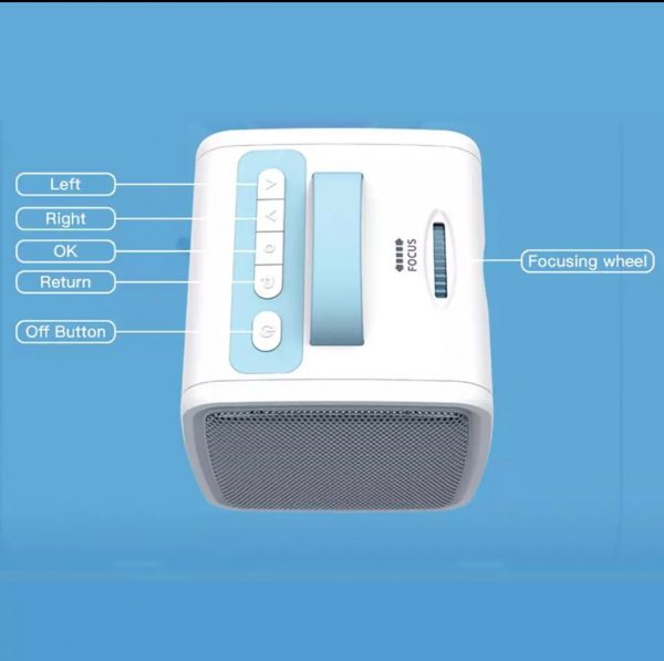 LEJIADA Q2 LED Portable Mini Size 600 Lumen Support 1080p HD Playback HDMI-Compatible USB Movie Projector Home Multimedia Player, can be used with power bank (Blue) - Image 6
