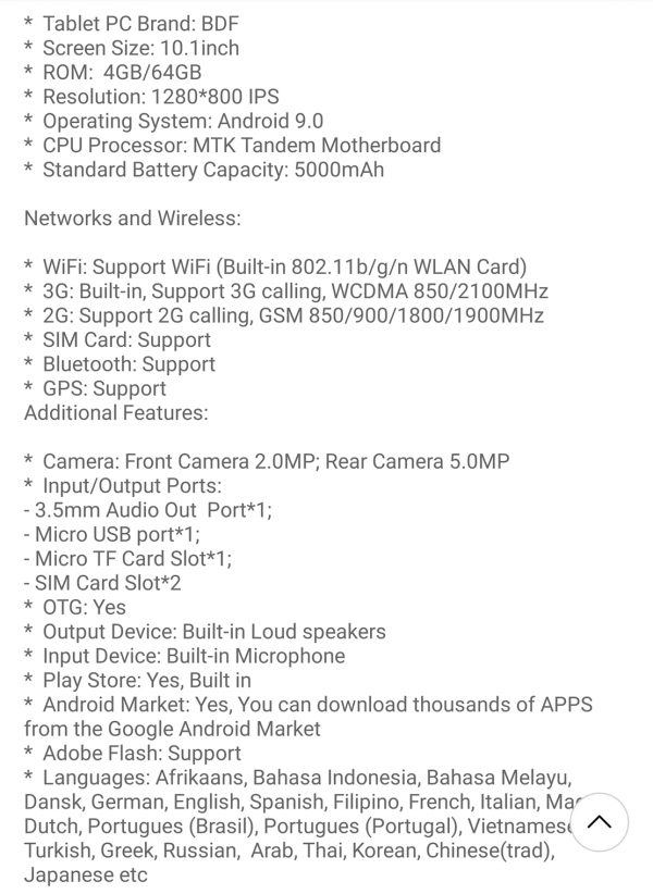 Zeke and Bernie's Ultimate Tablet PC bundle. New 10.1 inch Tablet 4GB+64GB System 9.0 Octa Core 3G Phone Call Wi-Fi Bluetooth 4.0 Dual SIM Support Google Tablets, plus get bonus free 32gb memory card, keyboard and cover case free - Image 5