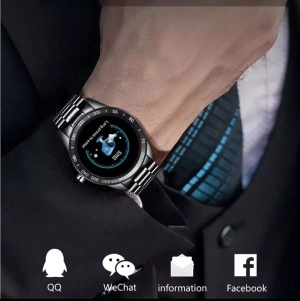 Steel Smart Watch Men  Smart Watch Sport For iPhone Heart Rate Blood Pressure Fitness tracker Creative Smartwatch - Image 4