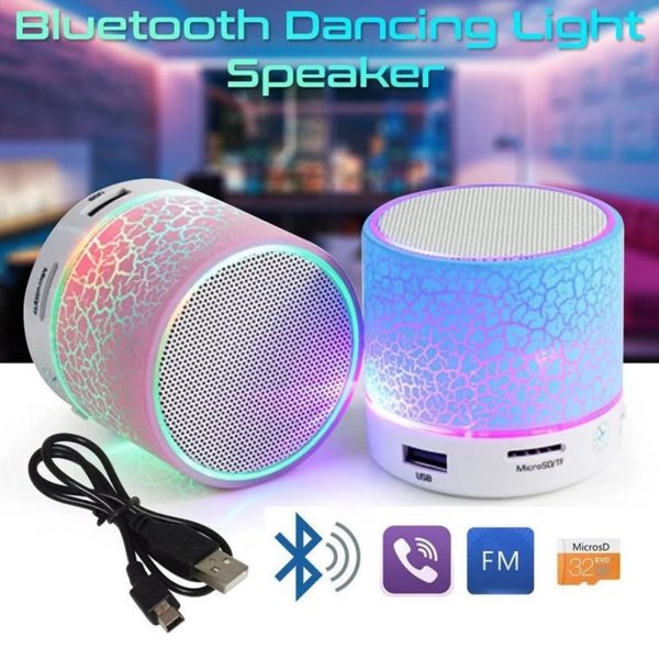 Zeke and Bernie's Mini Wireless Portable Bluetooth Speakers Crack LED USB MP3 Stereo Sound Speaker For Computer Mobile Phone - Image 2