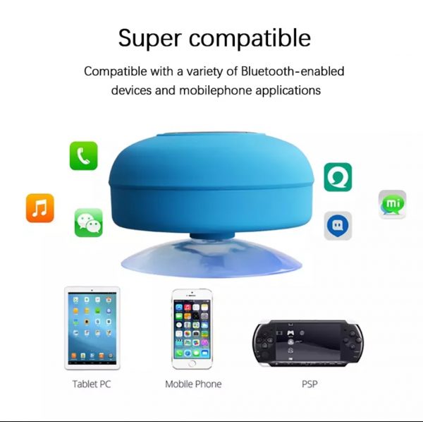 Zeke and Bernie's Mini Universal rechargeable Bluetooth Speaker Portable Waterproof Wireless Hands-Free Speaker Shower Bathroom Swimming Pool Car Beach Outdoor - Image 3