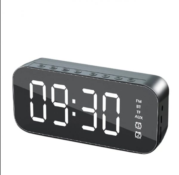 Zeke and Bernie's Wireless Bluetooth Speaker With FM Mini Card Mirror Alarm Clock Audio Stall Collection Voice Prompt Speakers Portable Audio