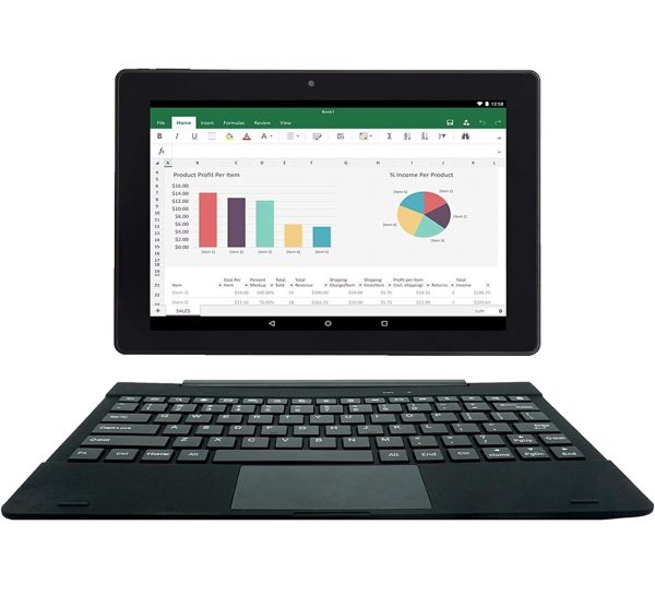 10 inch tablet and keyboard with android. 2gb ram and 32 gb hdd. gps, wifi, Bluetooth, mini HDMI, usb, USB A