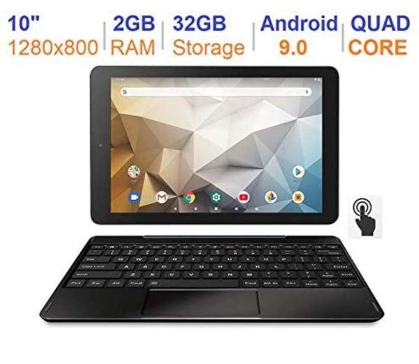 RCA 10 inch android tablet and keyboard. Quad core Android tablet 
2gb ram 32gb hdd 
2MP Front/Rear Camera, Micro USB port, Bluetooth, and Rechargeable Battery. - Image 5