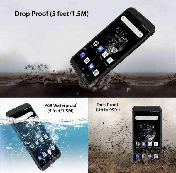 Rugged Unlocked Cell Phones, Blackview BV5500 Plus 4G LTE Rugged Cell Phones with Android 10 IP68 Waterproof Drop Proof, 5.5" Screen 3GB+32GB Dual SIM 4400mAh Battery, Black - Image 3